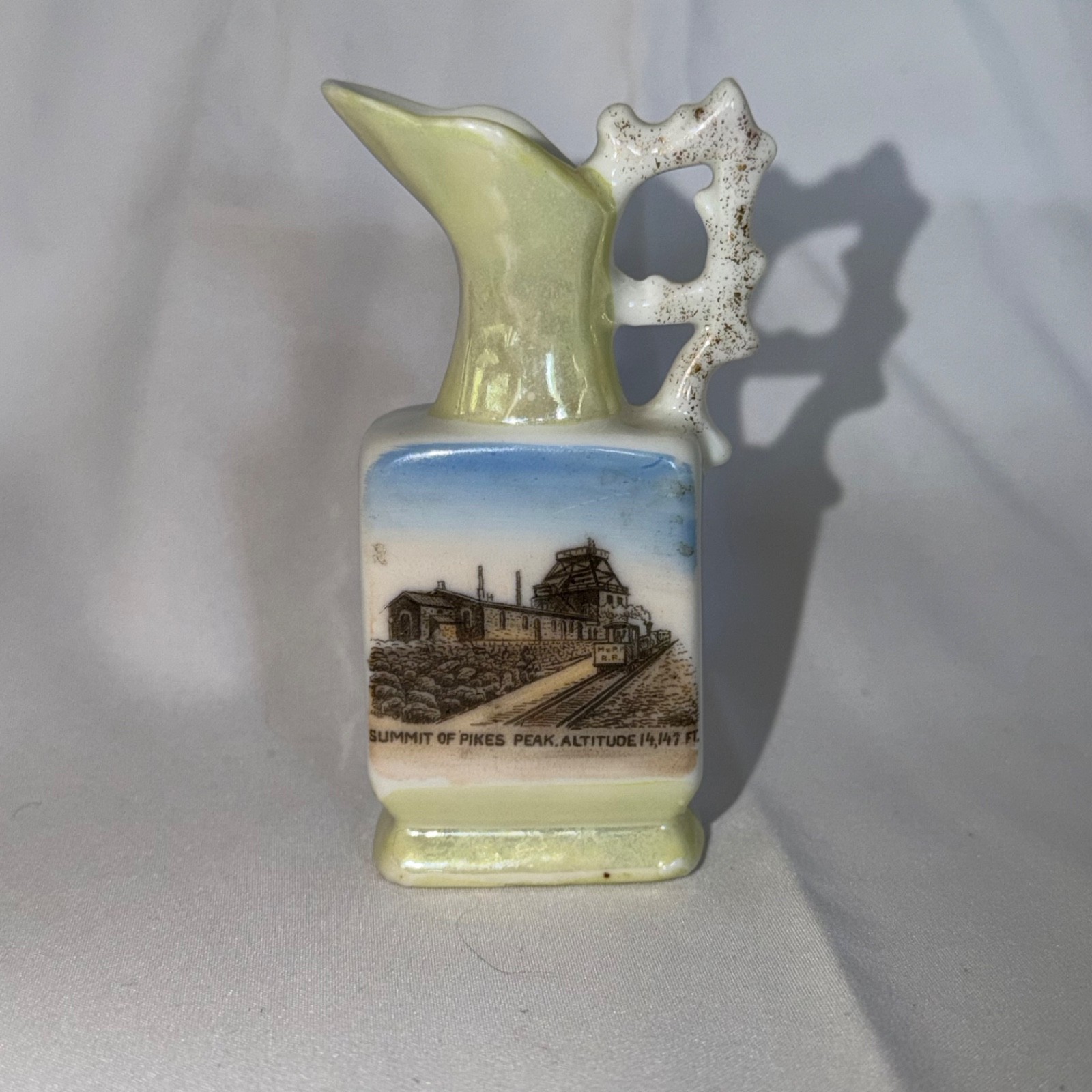 Antique Summit of Pikes Peak altitude 14,147 miniature china souvenir