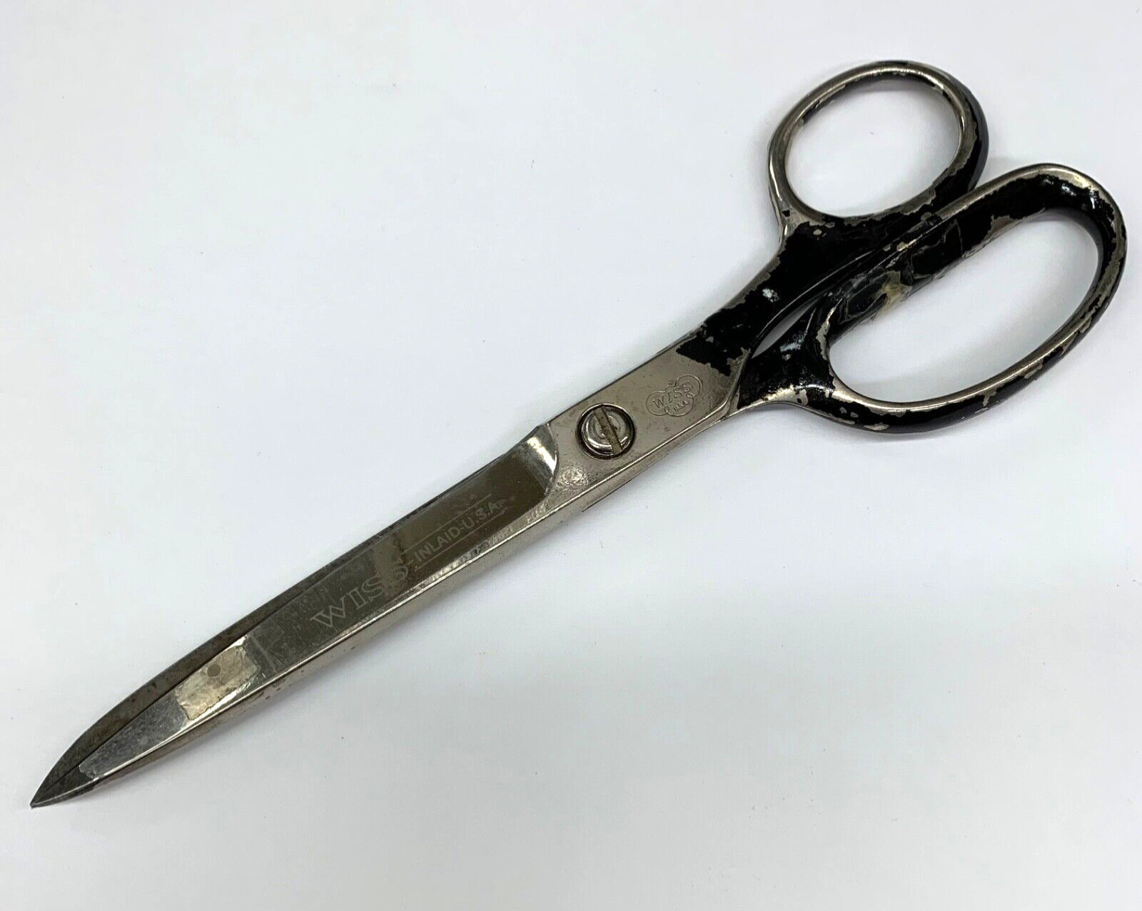Vintage WISS No 38 Inlaid Steel Forged Tailor\'s Shears Scissors