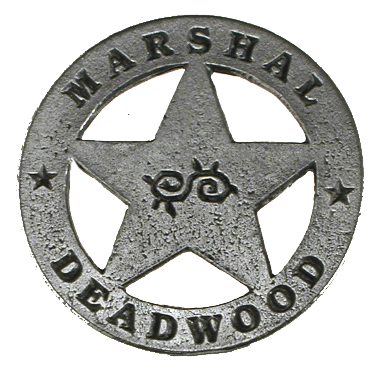 DEADWOOD MARSHAL BADGE, OLD WEST, WESTERN,VINTAGE, #20