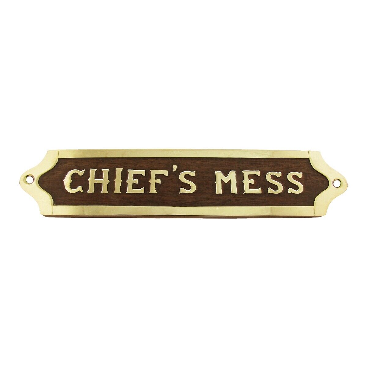 Chiefs Mess Brass Door Sign Maritime Ships Plaque Ship Wall Decor US Navy Gift