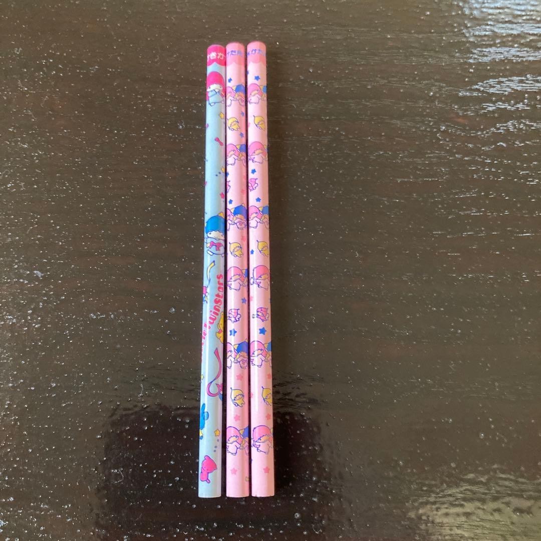 1980s Little Twin Stars Pencil Sanrio Vintage 3-Piece Set from japan