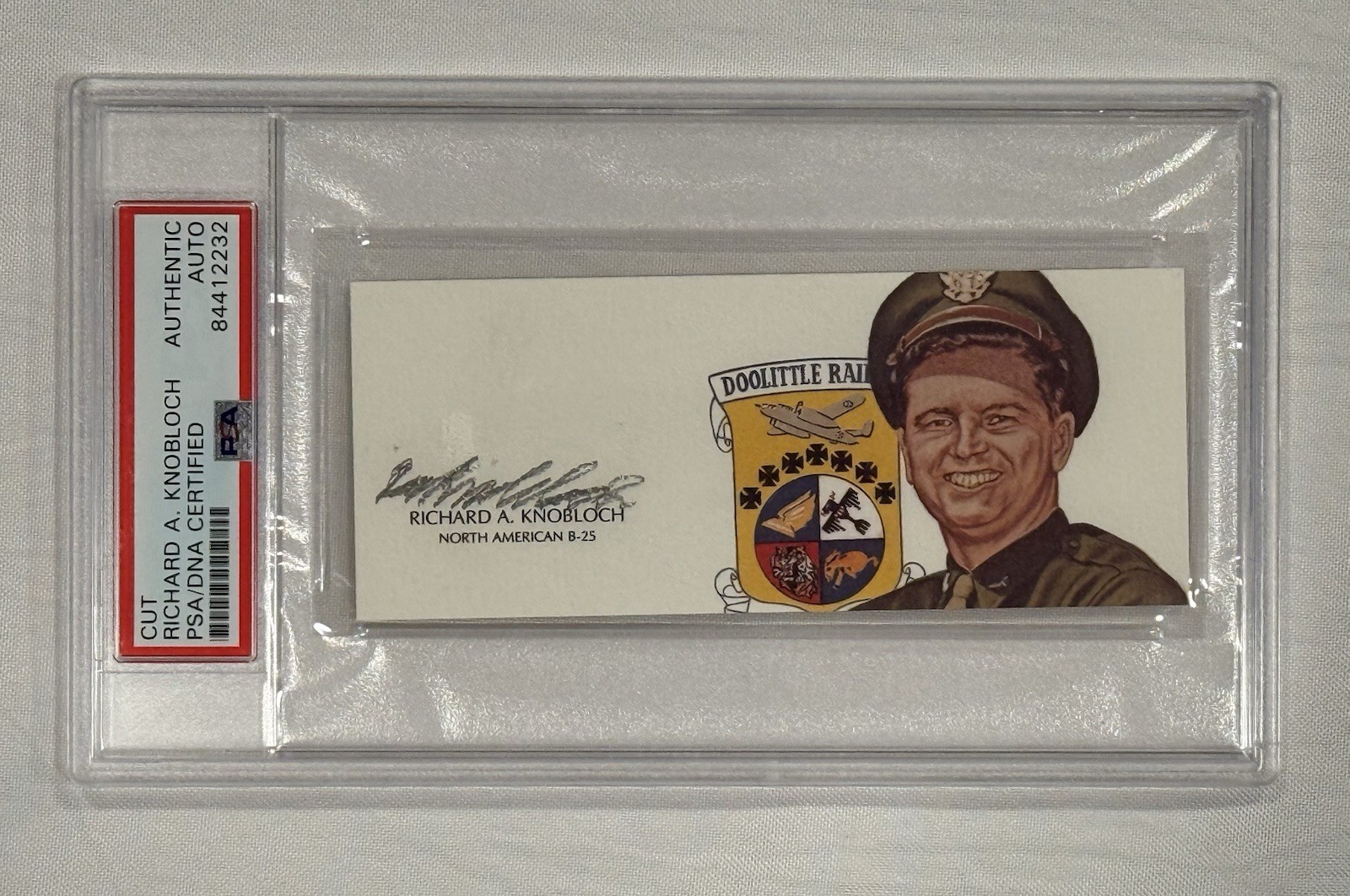 Brig Gen Richard Knobloch Signed GOE Cut Co-Pilot Crew 13 Doolittle Raid PSA CO Brig Gen Richard Knobloch Signed GOE Cut Co-Pilot Crew 13 Doolittle Raid PSA CO