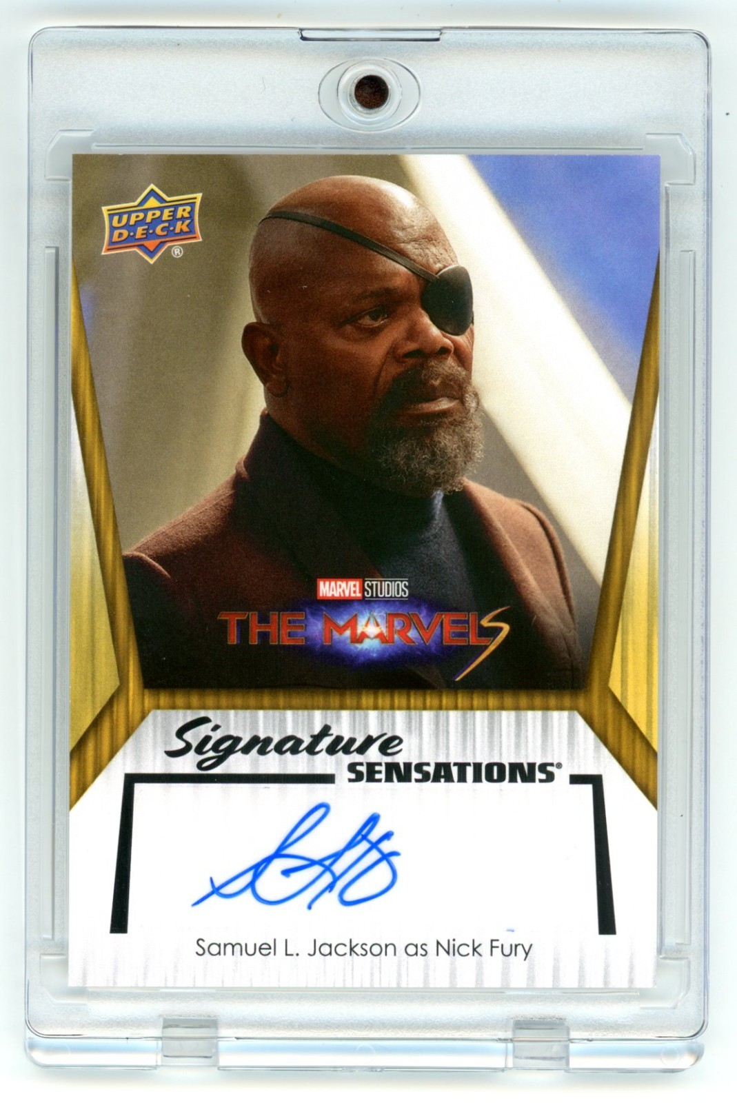 2024 UD Marvel Signature Sensations Samuel L. Jackson as Nick Fury Auto #SS-SJ 2024 UD Marvel Signature Sensations Samuel L. Jackson as Nick Fury Auto #SS-SJ