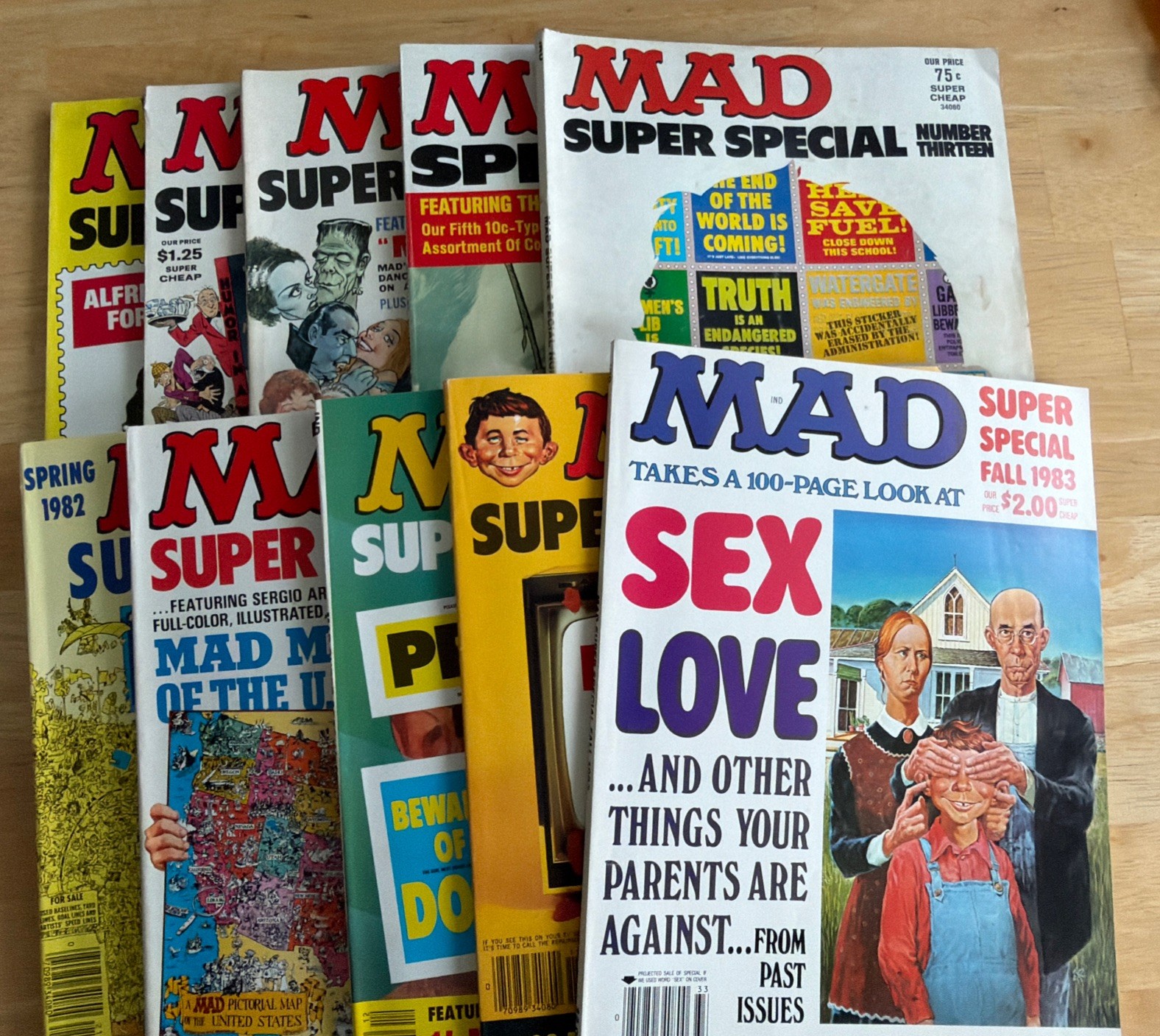 Mad Magazine Super Special Lot Of 10. See Pictures For Exact Issues