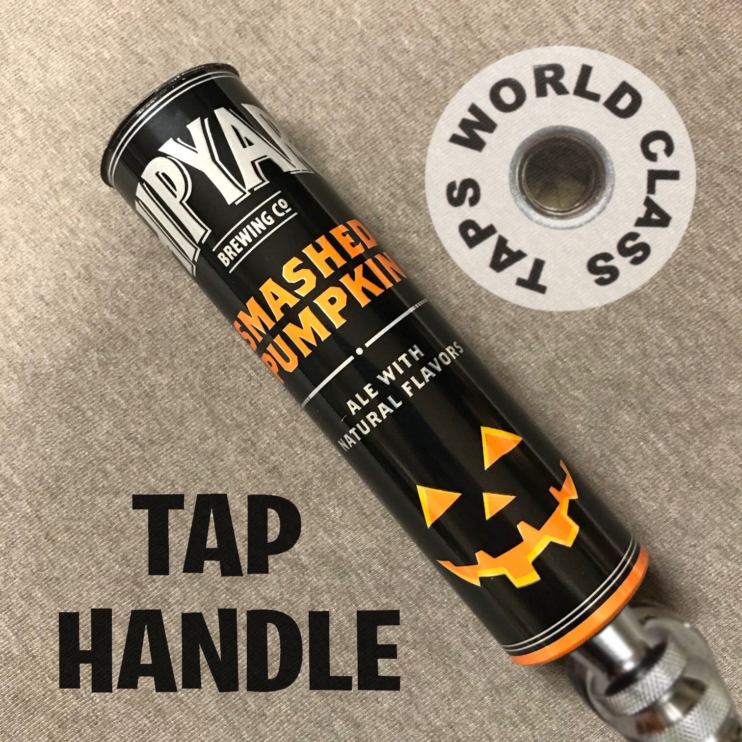 nice 5in SHIPYARD SMASHED PUMPKIN beer TAP HANDLE Halloween jack o lantern