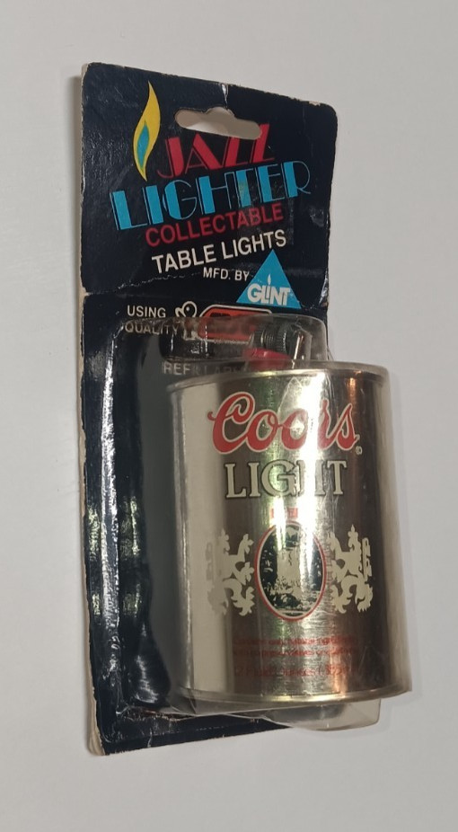 Vintage Mini Coors Premium Metal Beer Can Bic Lighter Holder In Original Box Vintage Mini Coors Premium Metal Beer Can Bic Lighter Holder In Original Box