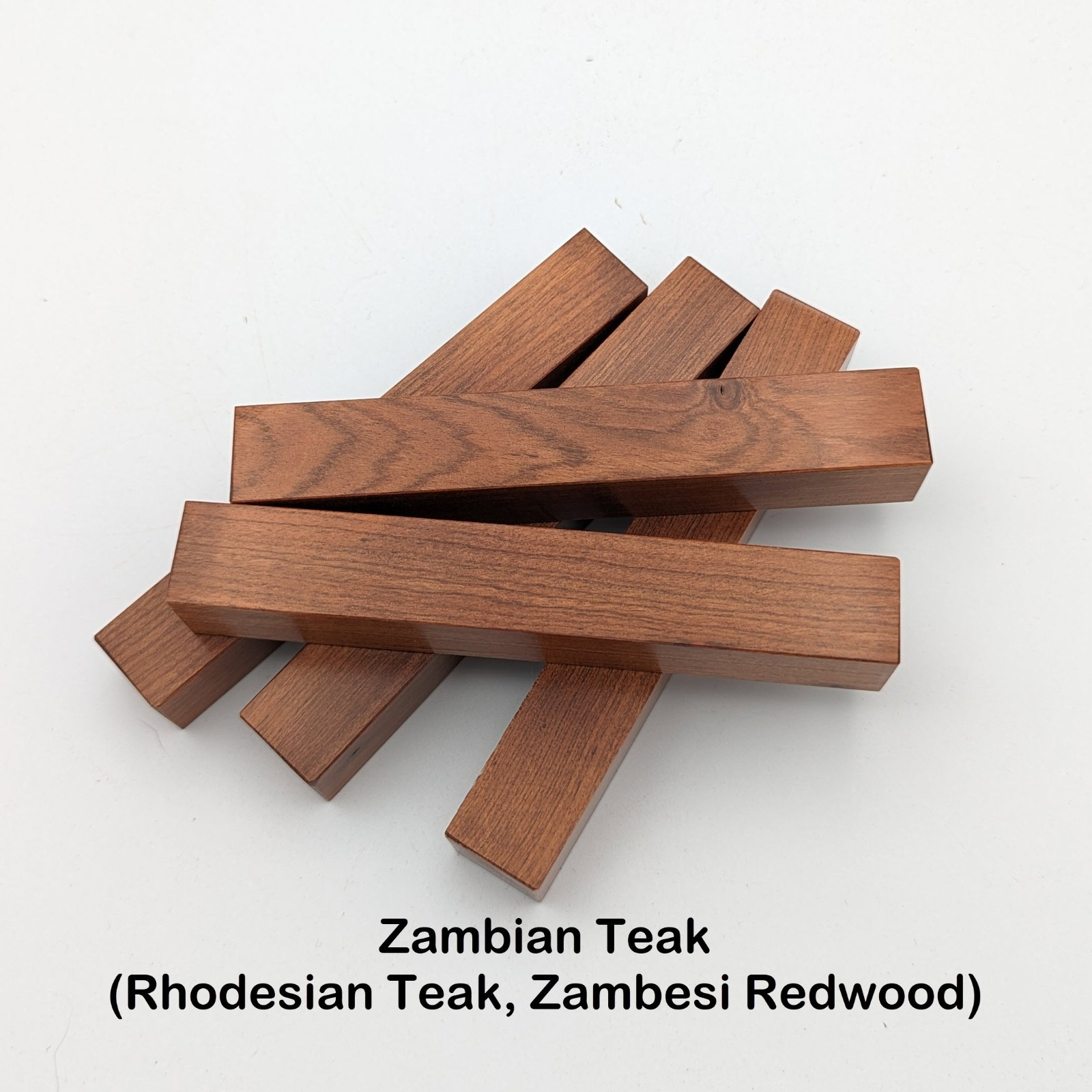 Teak, Zambian Knife Scales (Matching Pair) - You Pick Size & Grain Teak, Zambian Knife Scales (Matching Pair) - You Pick Size & Grain