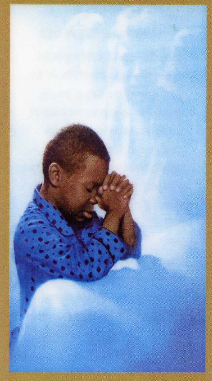 A Young Man's Prayer U- Laminated  Holy Cards.  QUANTITY 25 CARDS