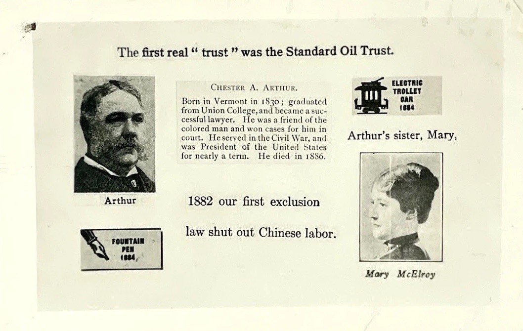 Progressive Era RPPC Postcard Chester A Arthur Standard Oil Chinese Exclusion