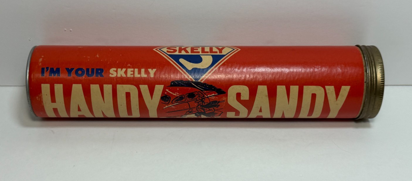 Vintage Skelly Oil Handy Sandy Winter Sand Shaker Tube