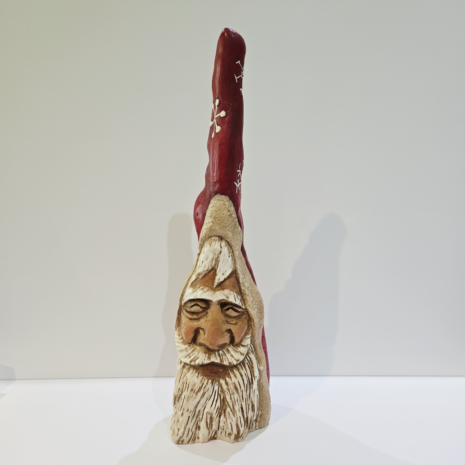 Ravenberg Folk Art Style DEMDACO Christmas Santa Claus Figure 14 1/2\