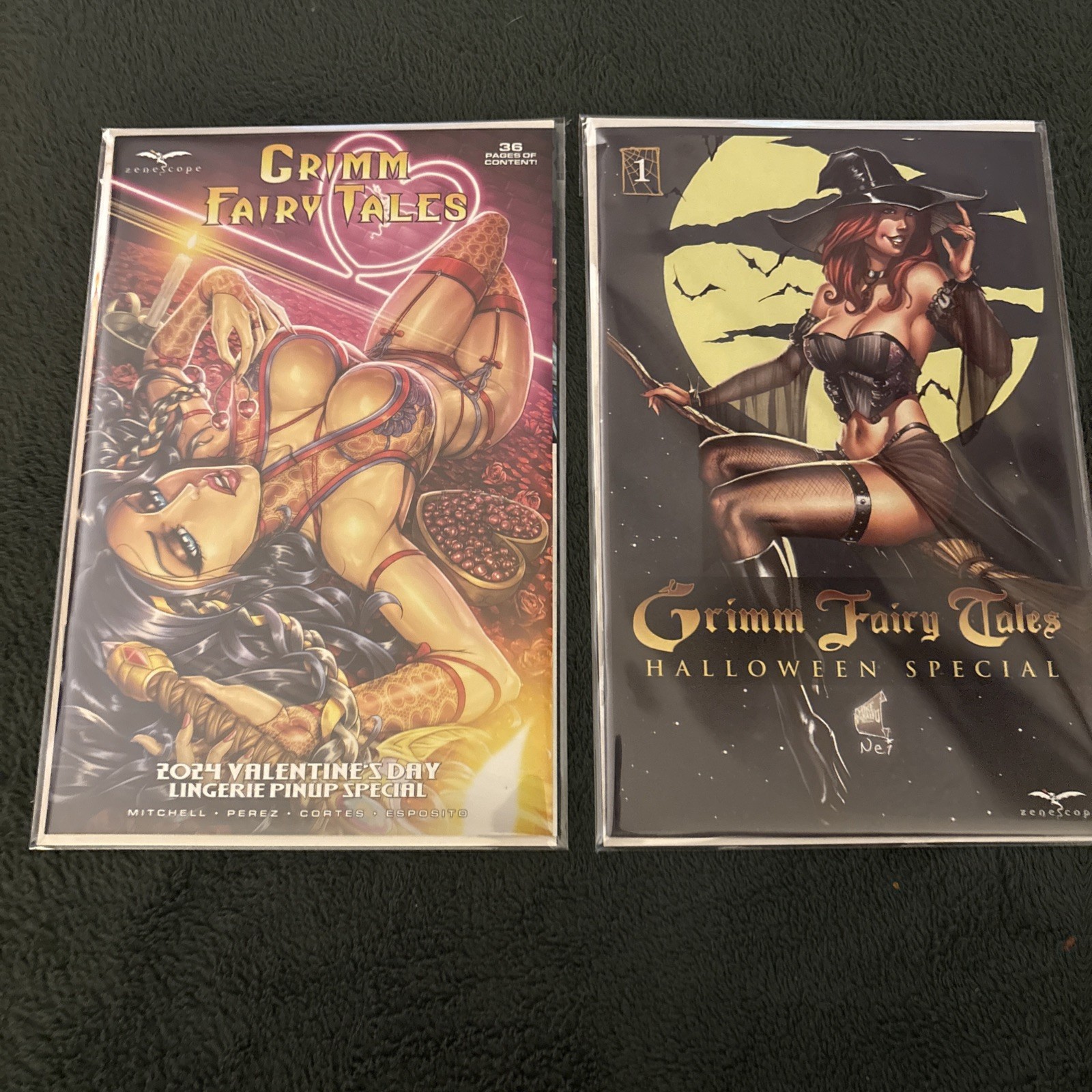 Grimm Fairy Tales Halloween Special & 2024 Valentines Pinup Special ZENESCOPE 