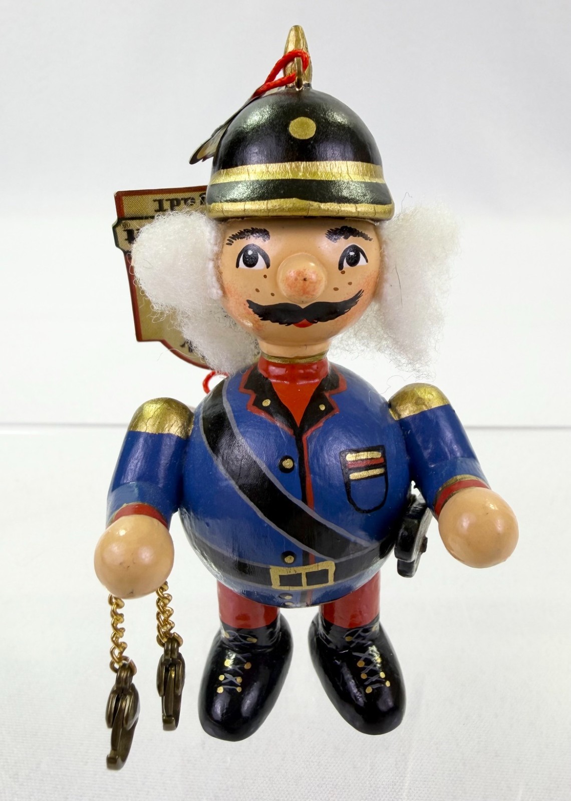 Vtg Kathe Wohlfahrt German Wooden Soldier Ornament Policeman Rothenburg w/ Tags Vtg Kathe Wohlfahrt German Wooden Soldier Ornament Policeman Rothenburg w/ Tags