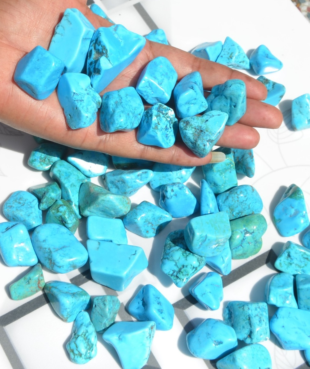 SLEEPING BEAUTY TURQUOISE NUGGETS ROUGH - 1/2 POUND LOTS - VERY HIGH QUALITY