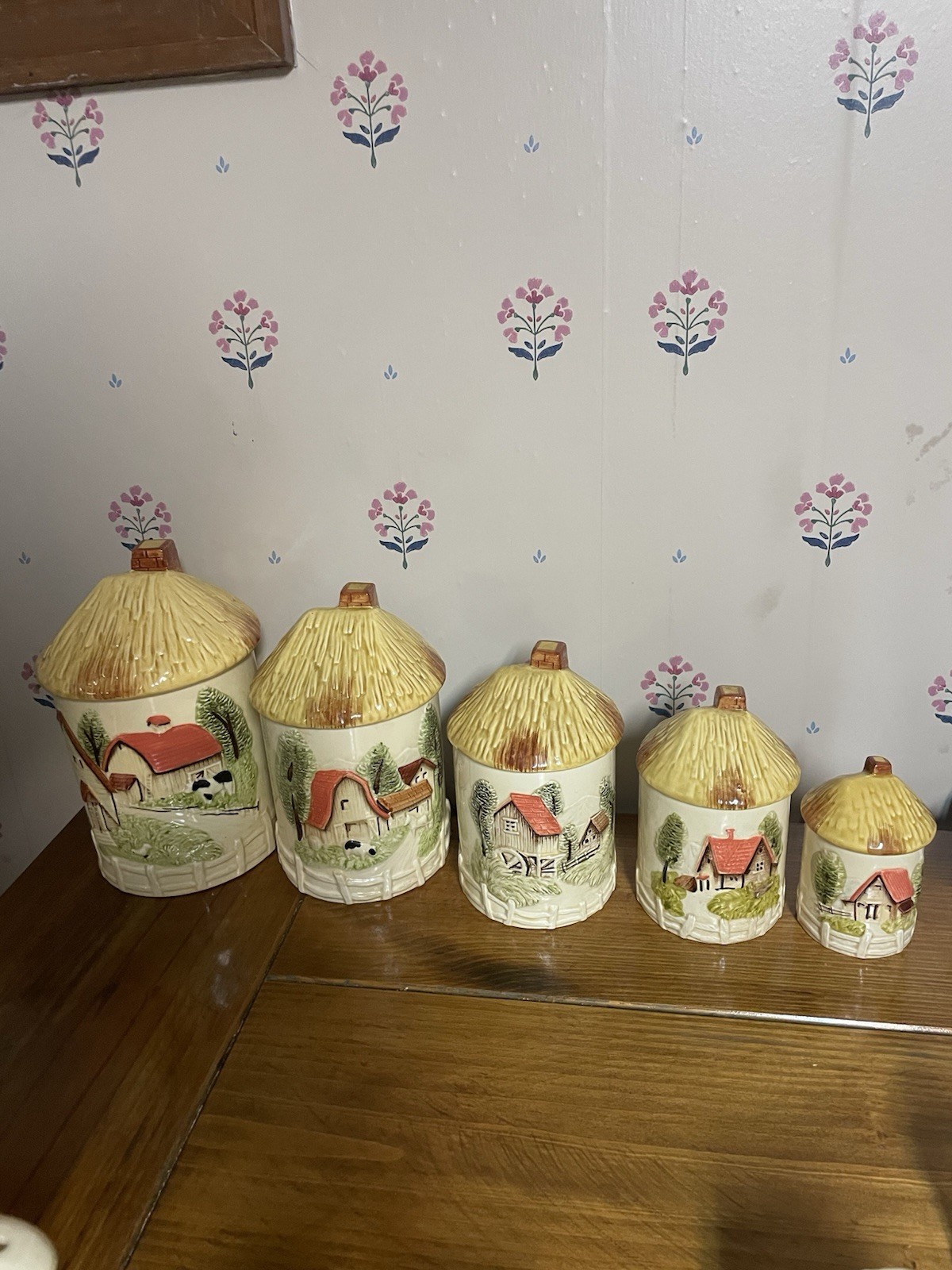 Vintage Marks & Rosenfeld Canister Set Of 5/Cottage/Farmhouse