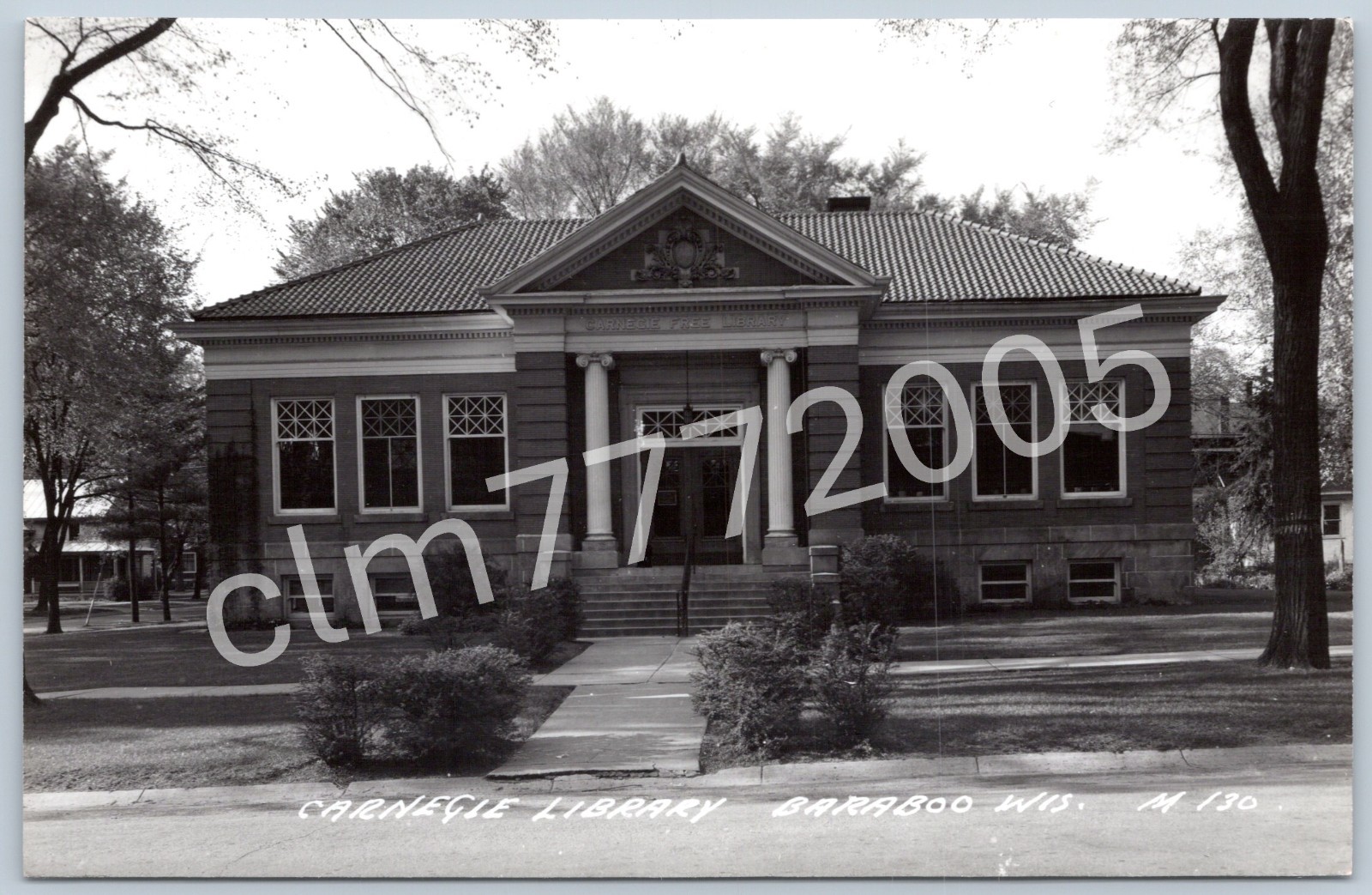 Postcard RPPC WI Baraboo Wisconsin Carnegie Library R181 Postcard RPPC WI Baraboo Wisconsin Carnegie Library R181