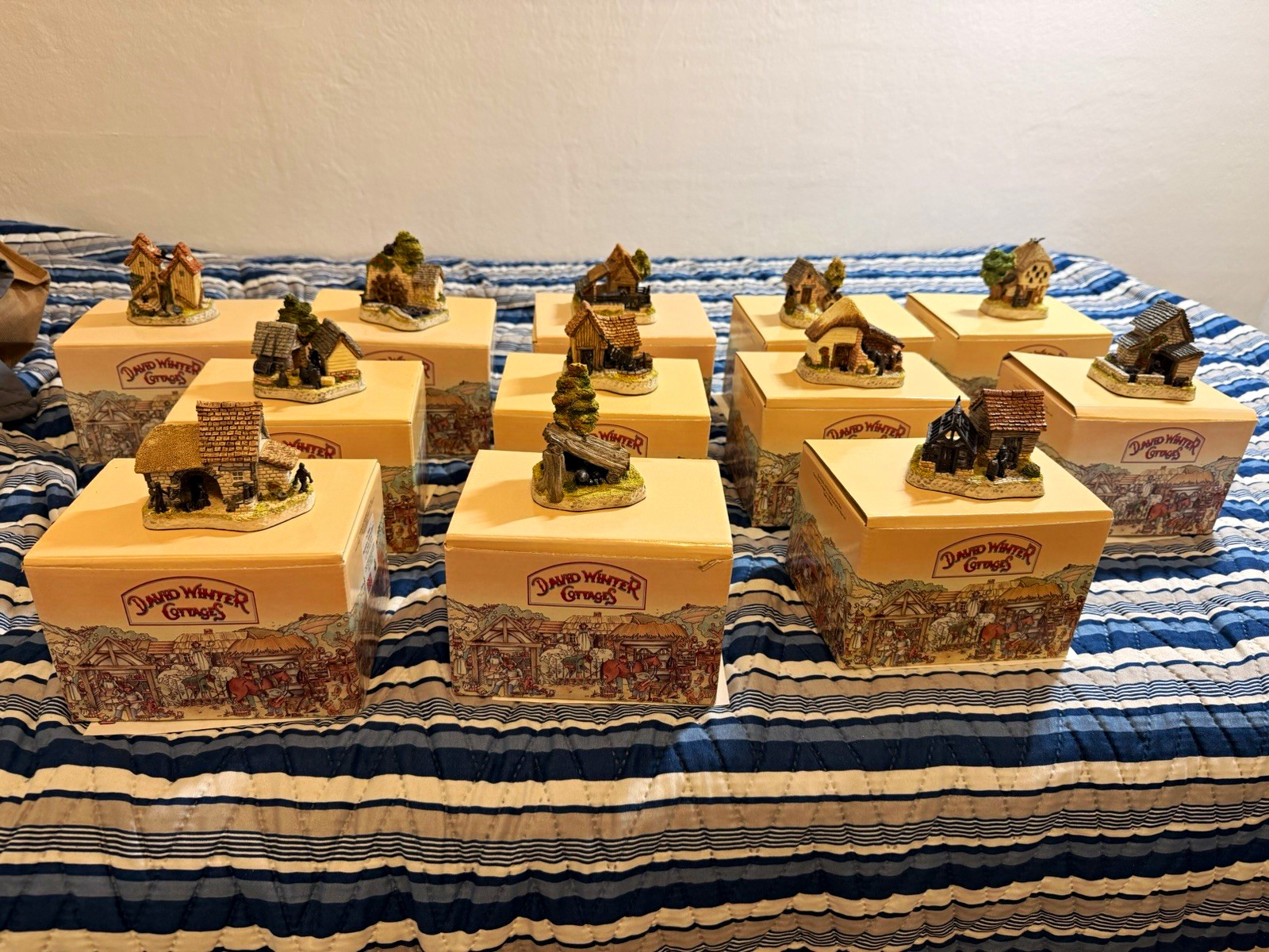David Winter The Shires Collection Complete Set of 12 w/ Boxes & COAs