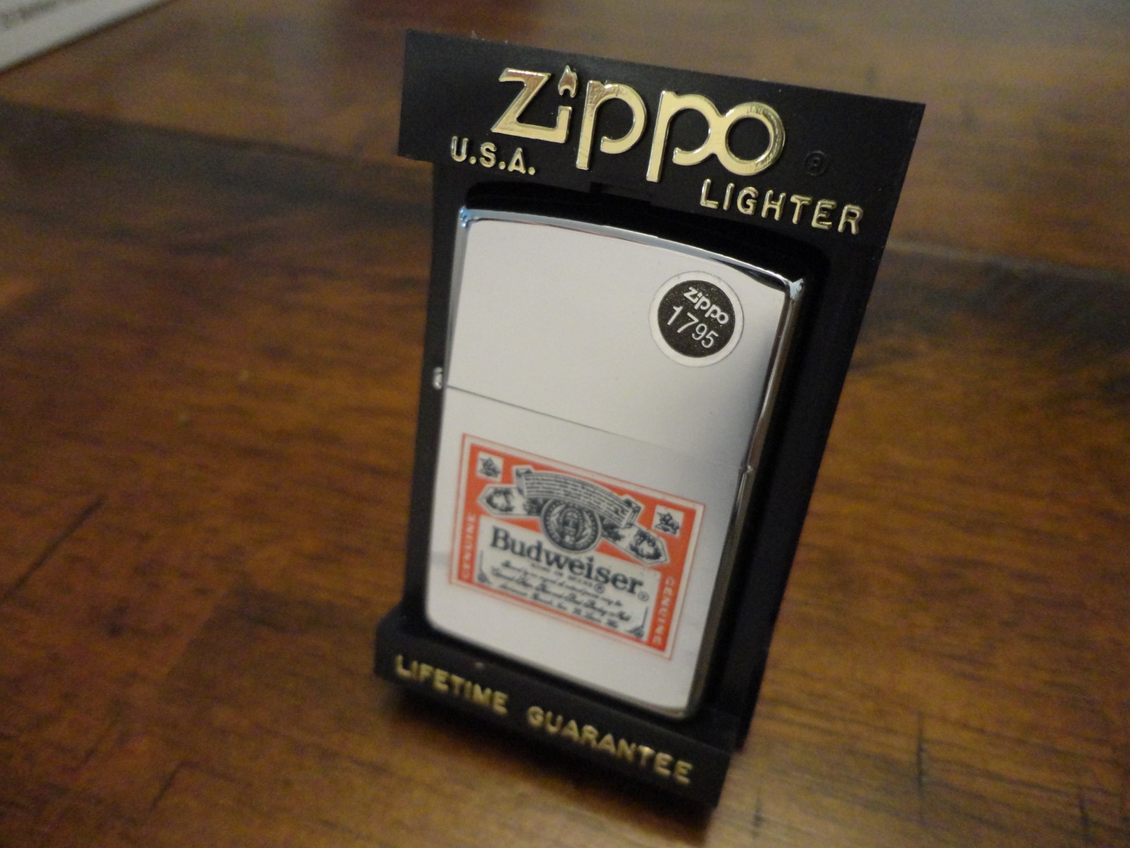 BUDWEISER BEER LABEL ZIPPO LIGHTER MINT IN BOX 1993