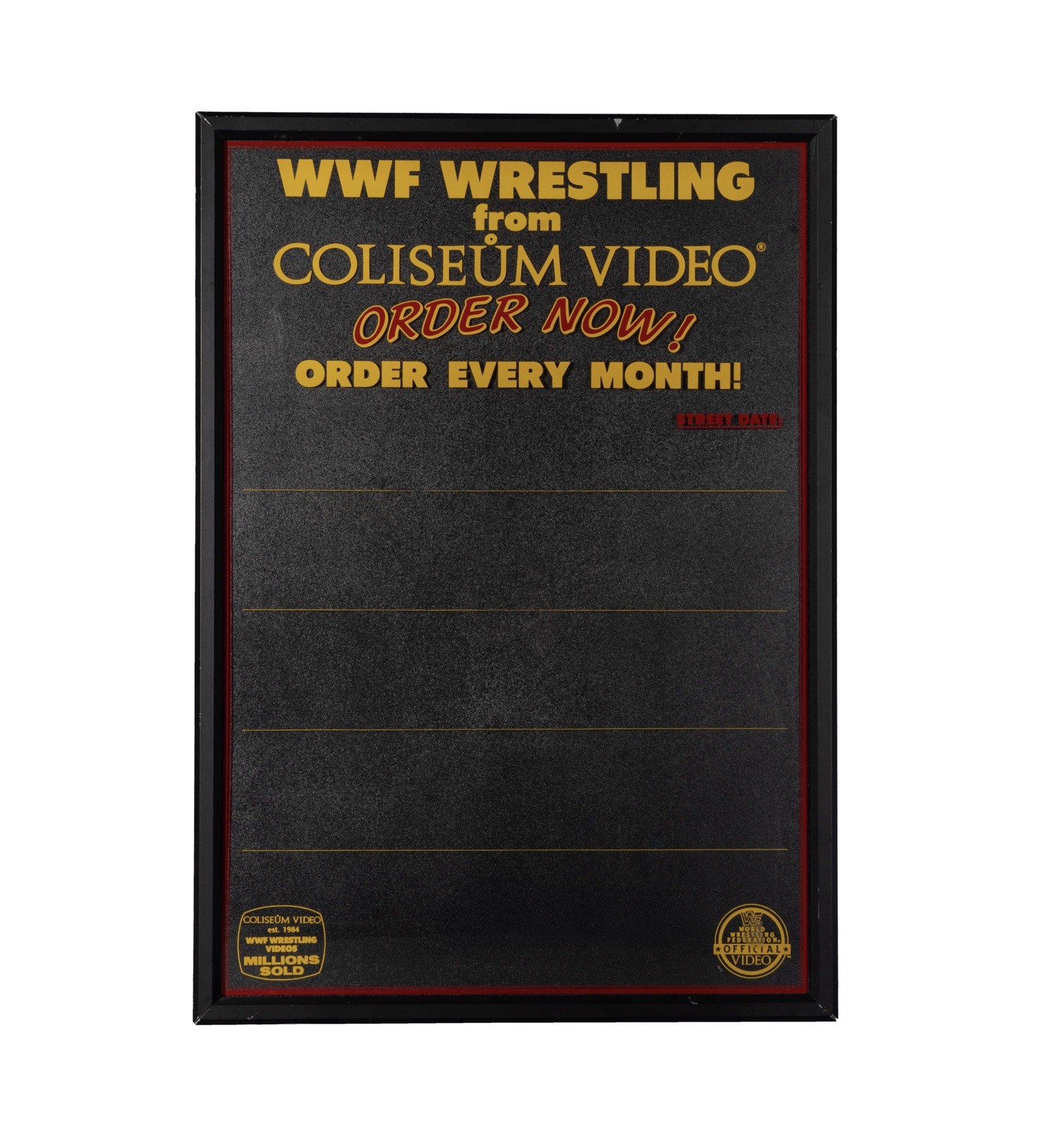 ORIGINAL WWF COLISEUM VIDEO 1990 Industrial Retail Light-Up Promo Display WORKS ORIGINAL WWF COLISEUM VIDEO 1990 Industrial Retail Light-Up Promo Display WORKS