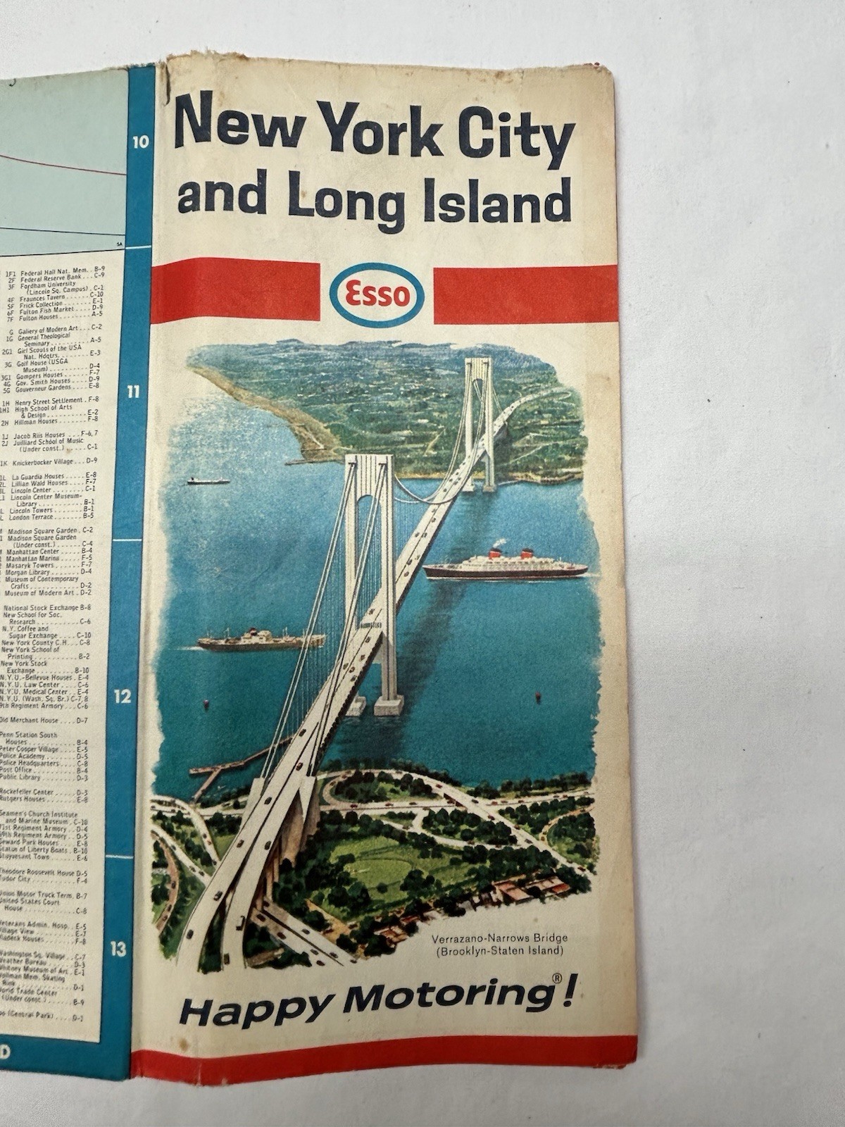 Vintage 1967 Esso New York City and Long Island Map