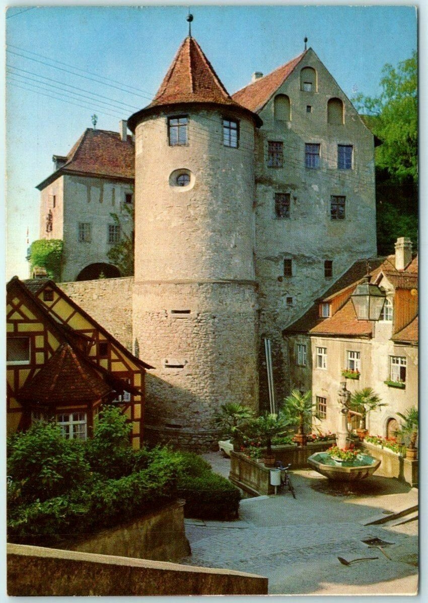 Old castle with bear fountain - Meersburg on Lake Constance - Meersburg, Germany
