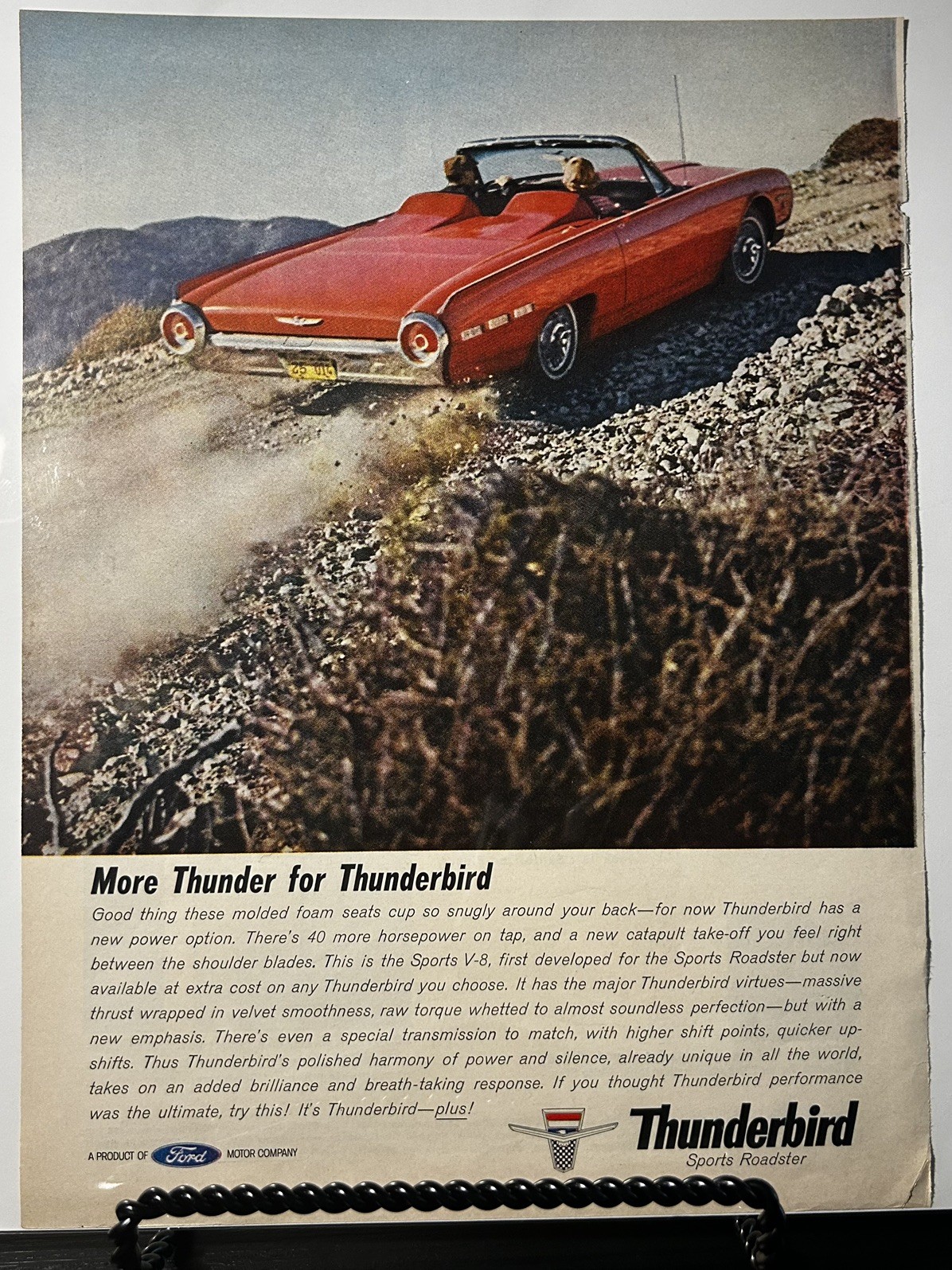 1962 Ford Thunderbird Sports Roadster Vintage Magazine Ad 8.25 x 11.5 1962 Ford Thunderbird Sports Roadster Vintage Magazine Ad 8.25 x 11.5