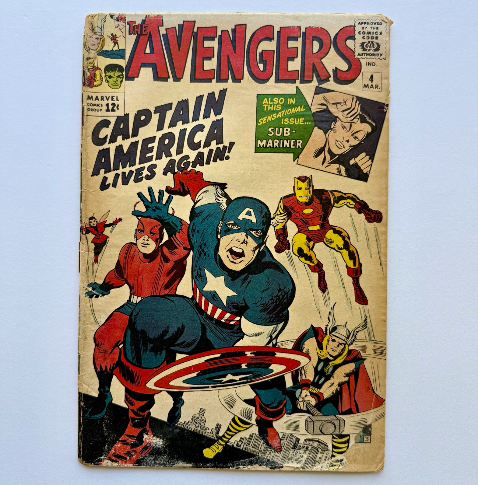 Avengers 4 Marvel 1964 1st Silver Age Captain America, est FR complete copy Avengers 4 Marvel 1964 1st Silver Age Captain America, est FR complete copy