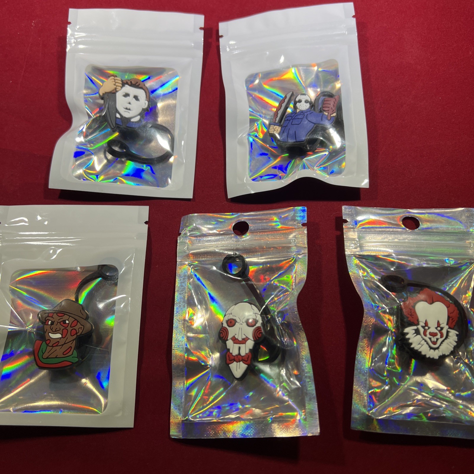 Horror Movie Themed Straw Toppers Michael Myers Pennywise Freddy Krueger Jason Horror Movie Themed Straw Toppers Michael Myers Pennywise Freddy Krueger Jason
