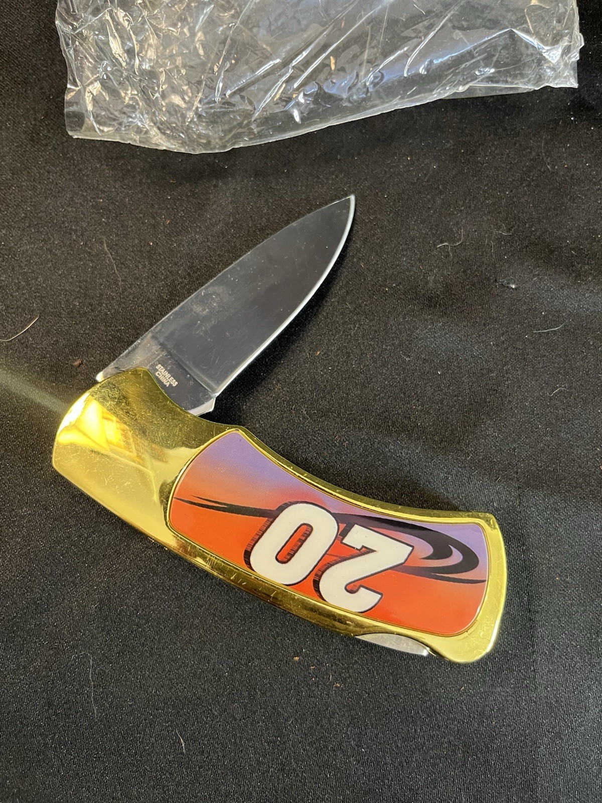 Vintage Gold-Tone “20” Folding Pocket Knife Novelty Collectible