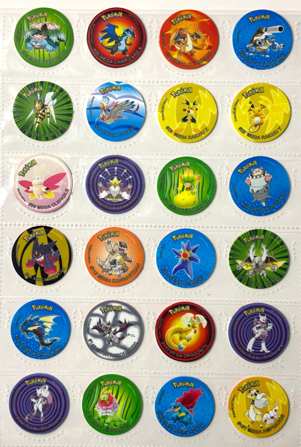 TAZOS POKEMON MEGA EVOLUTIONS Full Set 96/96 Peru Edition 2026 Pogs CHARIZARD TAZOS POKEMON MEGA EVOLUTIONS Full Set 96/96 Peru Edition 2026 Pogs CHARIZARD