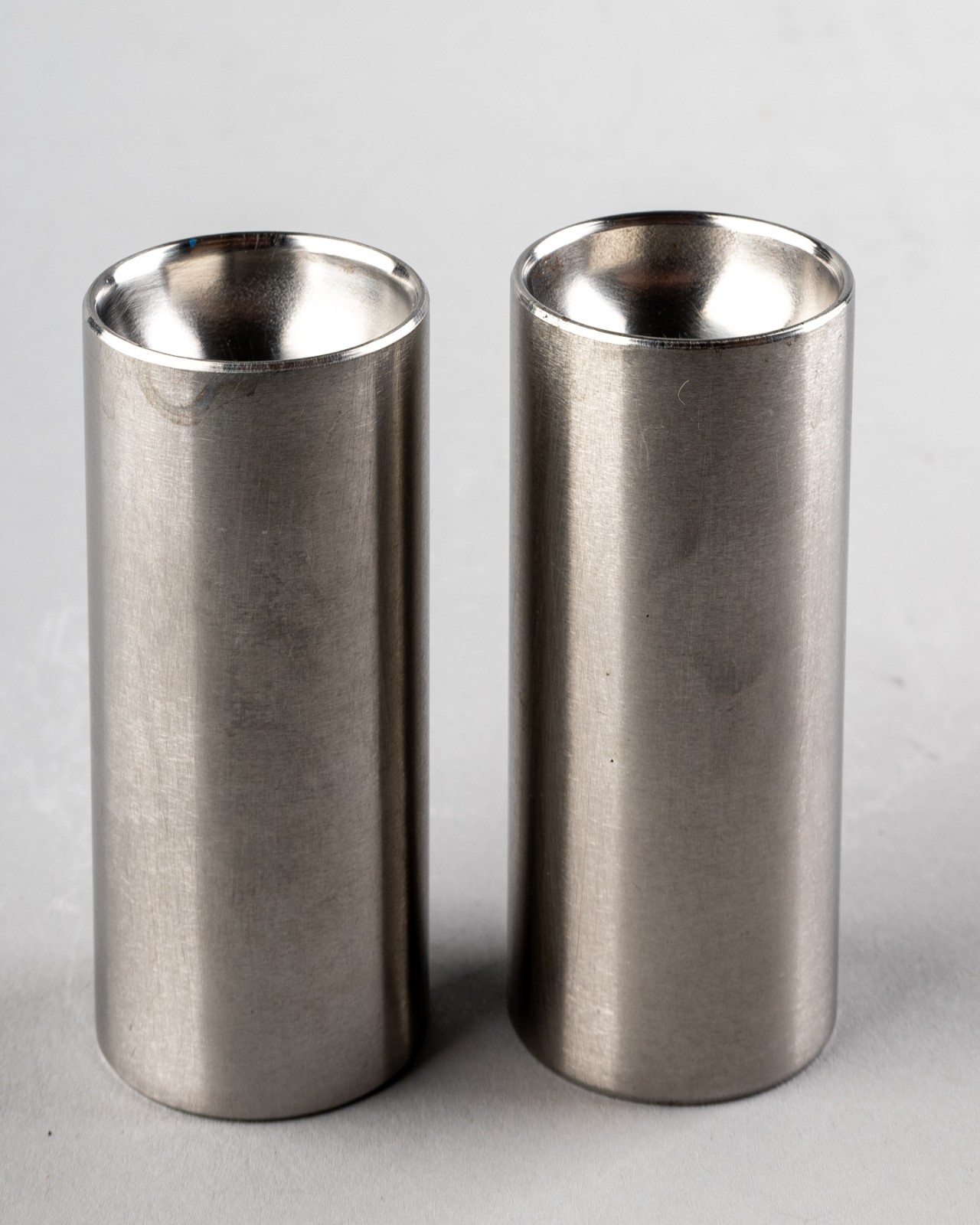 Vintage Stelton Denmark Arne Jacobsen Cylinda Line Salt Pepper Shaker Set Steel Vintage Stelton Denmark Arne Jacobsen Cylinda Line Salt Pepper Shaker Set Steel