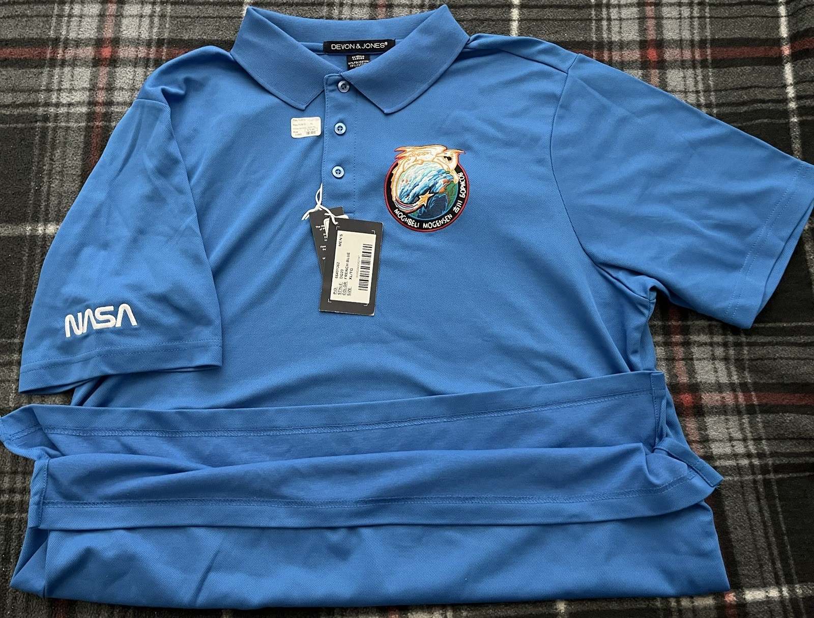 SpaceX Dragon falcon 9 Crew 7 NASA Team Polo Shirt Xlarge New With Tag