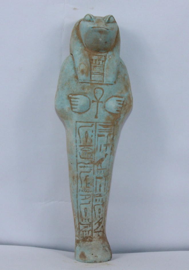 Unique Pharaoh Ancient Egyptian Civilization Of Frog Tomb Ushabti Shabti Statue