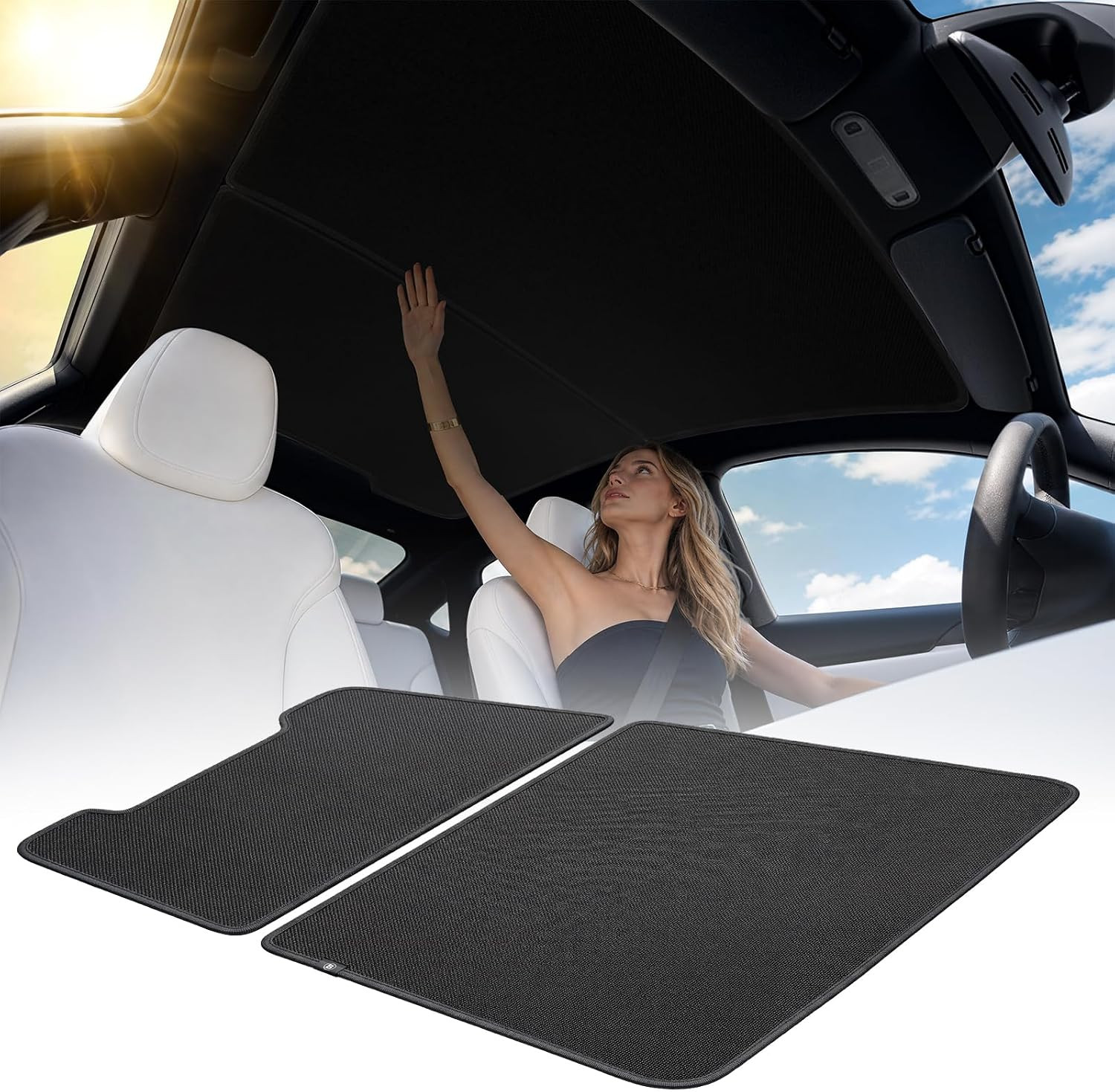 Tesla Model Y Juniper 2025-2026 Sunshade Roof Never Sag UPF50+ 99% UV Block