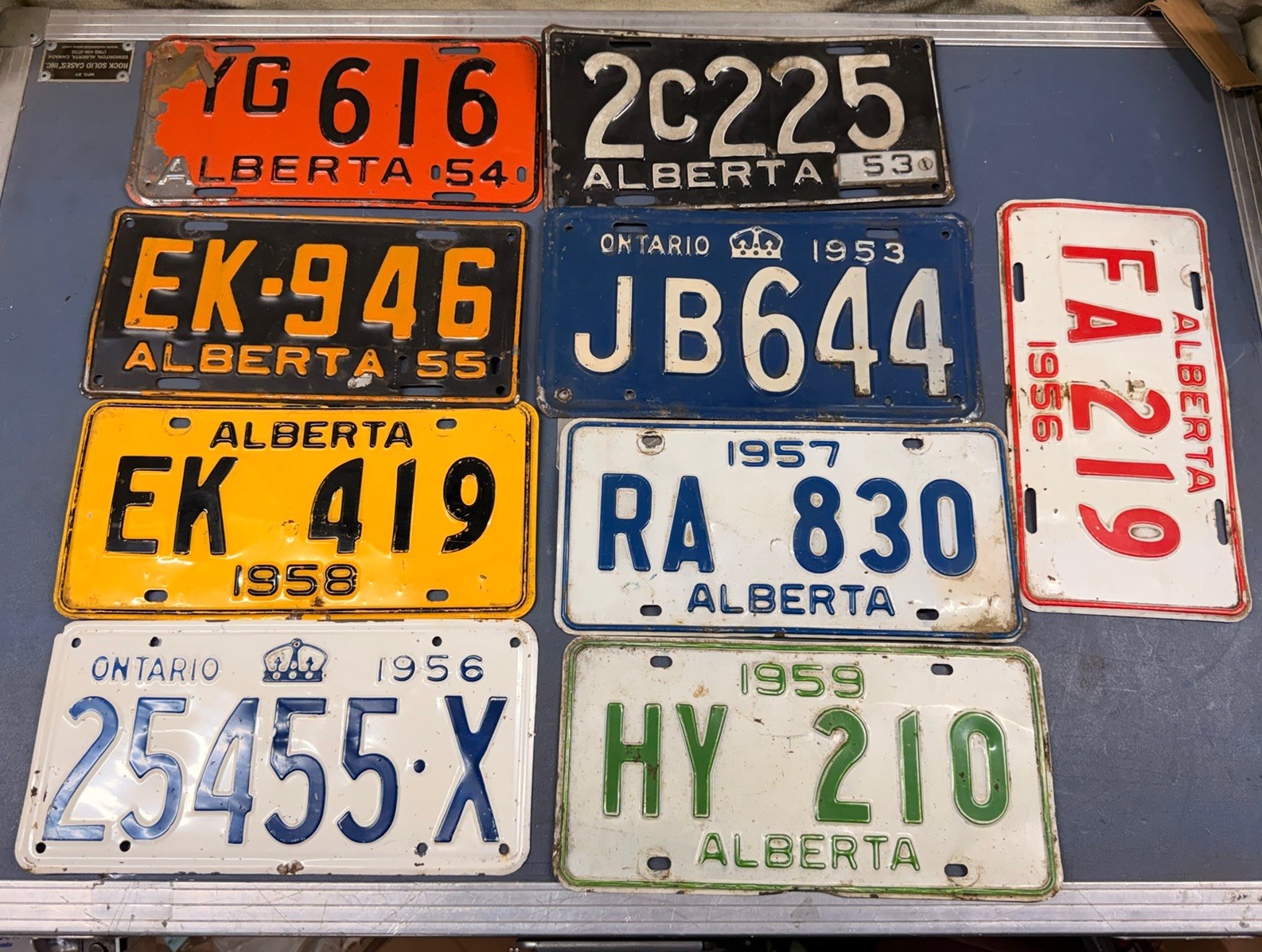 1950s Vintage Licence Plate Bundle Alberta For Classic Cars Or Retro Decoration 1950s Vintage Licence Plate Bundle Alberta For Classic Cars Or Retro Decoration