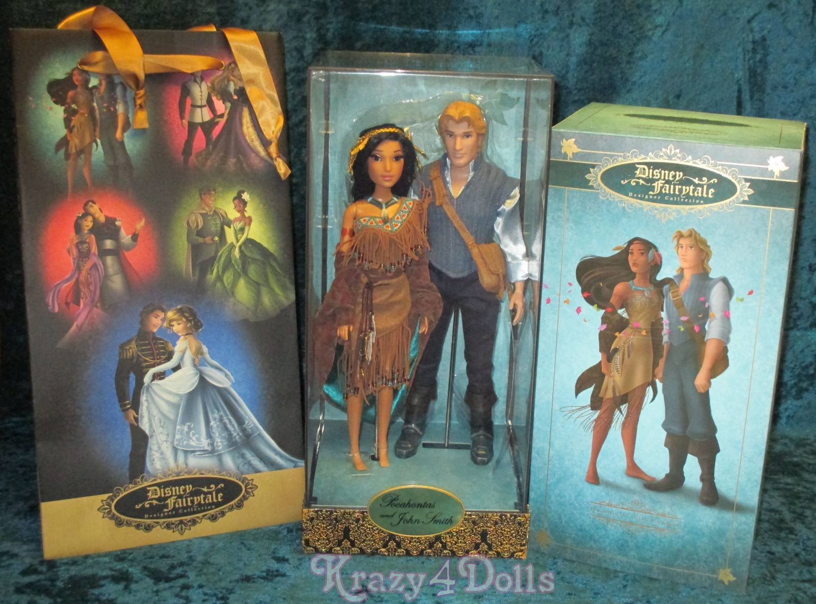 Disney Designer Fairytale Doll Limited Edition Pocahontas and John Smith