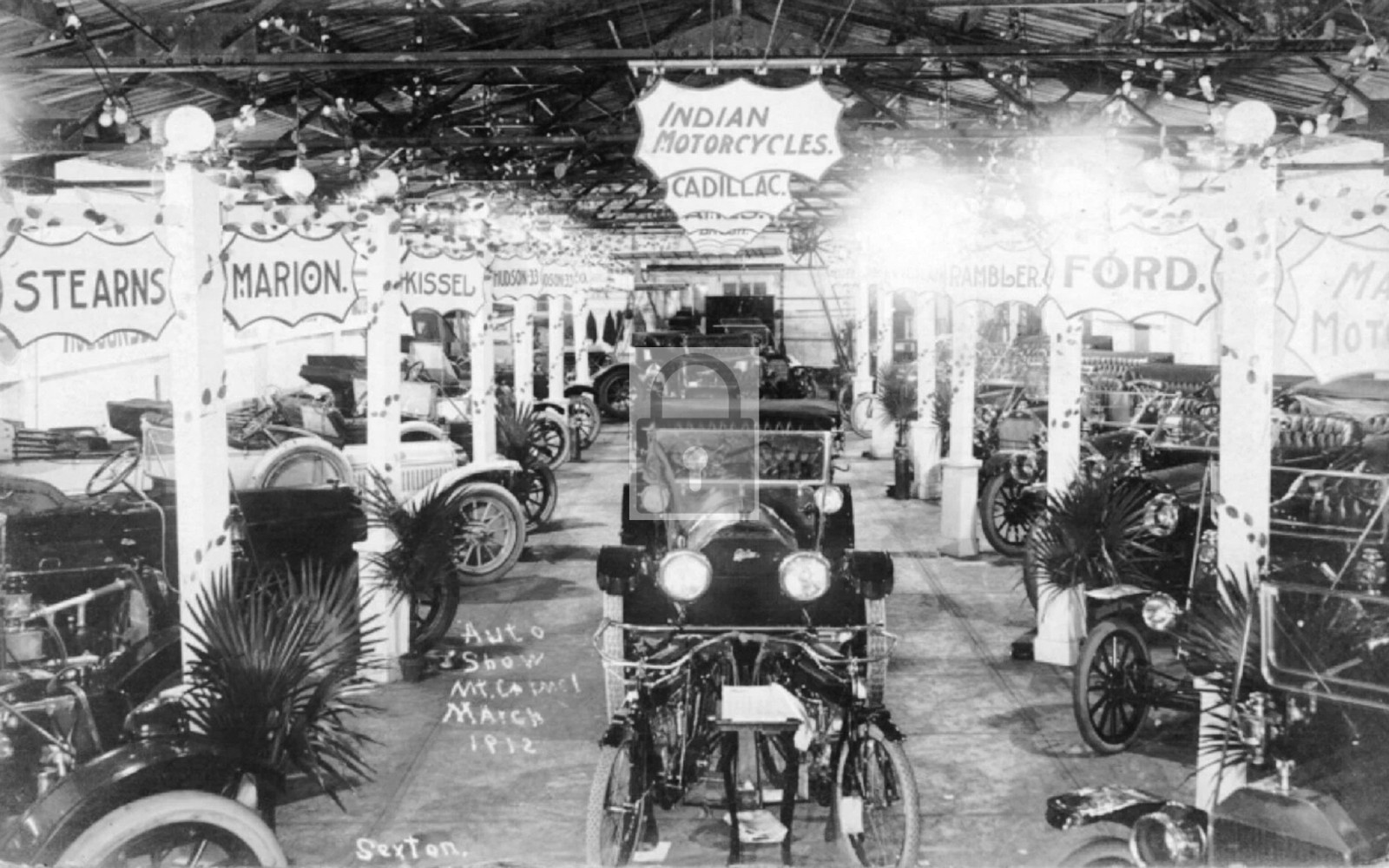 Auto Show Indian Motorcycles Mount Mt Carmel Illinois IL - Reprint