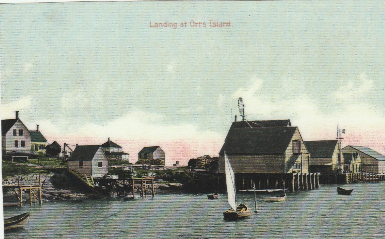HARPSWELL MAINE NICE OLD VIEW OF THE LANDING AT ORRS ISLAND photo HARPSWELL MAINE NICE OLD VIEW OF THE LANDING AT ORRS ISLAND photo