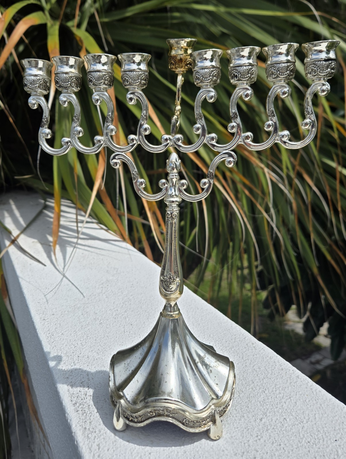 Vintage Legacy Judaica Silver Plated Hanukkah Menorah 12 Vintage Legacy Judaica Silver Plated Hanukkah Menorah 12