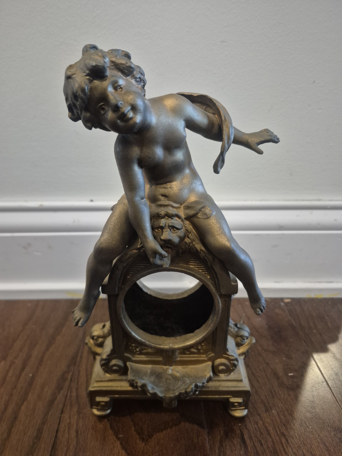 Antique Ornate Cherub Clock Case 11