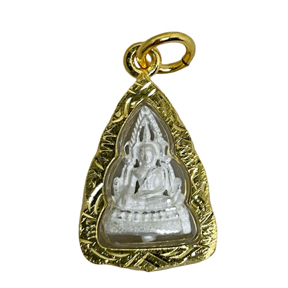 Phra Chinnaraj Lp Phuttha Chinnarat Thai Amulet Pendant Gold Plated Frame #2 Phra Chinnaraj Lp Phuttha Chinnarat Thai Amulet Pendant Gold Plated Frame #2