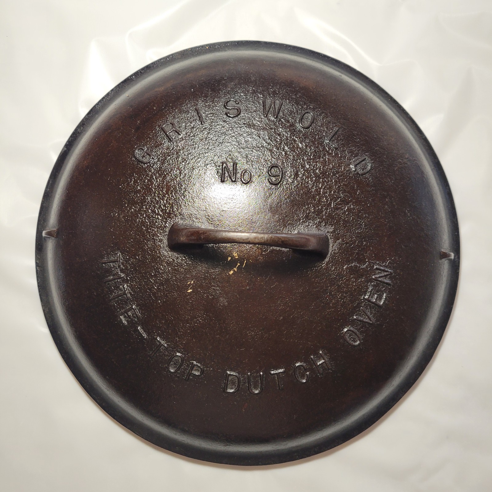 Vintage Griswold No 9 Tite-Top Dutch Oven Lid 2552 Cast Iron LID ONLY Tite Top
