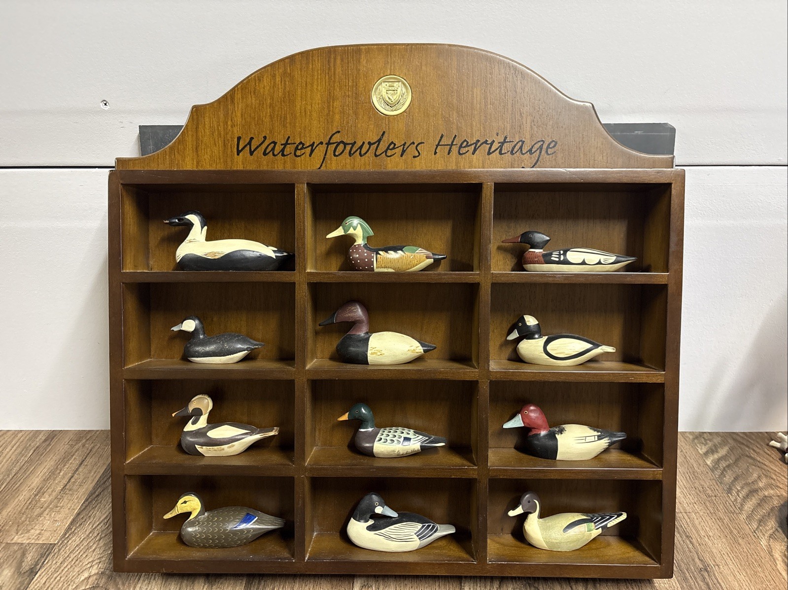 Ducks Unlimited Waterfowler's Heritage 12 Piece Miniature Duck Decoy Display Ducks Unlimited Waterfowler's Heritage 12 Piece Miniature Duck Decoy Display