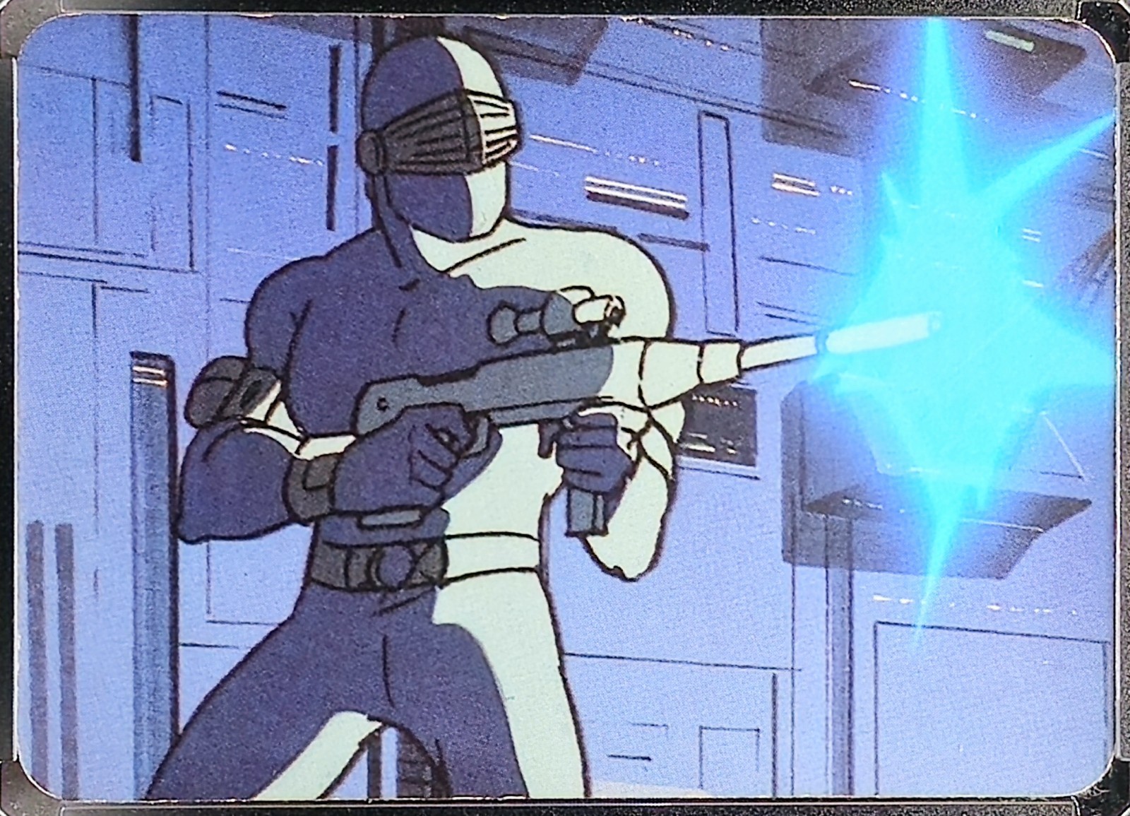 Snake Eyes 1986 Hasbro Milton Bradley GI Joe Action Cards Snake-Eyes Fires #88