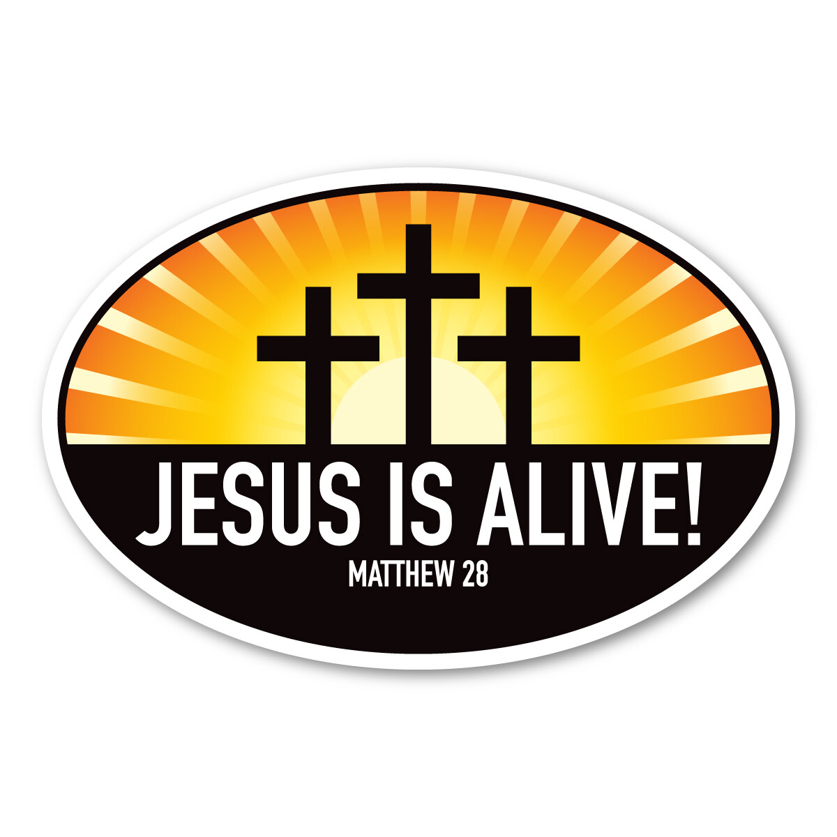 Jesus Is Alive Oval Magnet Jesus Is Alive Oval Magnet