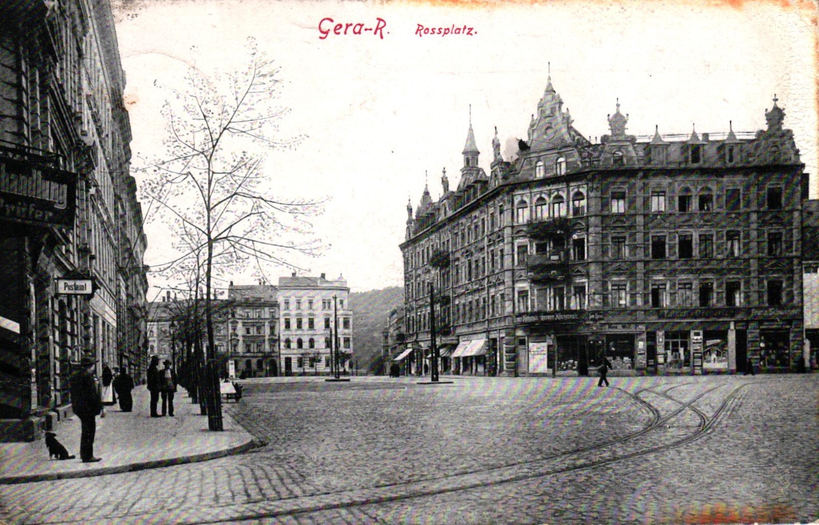 Gera/Reuss, Rossplatz, field post 1918 from Gera to Frankfurt/Main Gera/Reuss, Rossplatz, field post 1918 from Gera to Frankfurt/Main