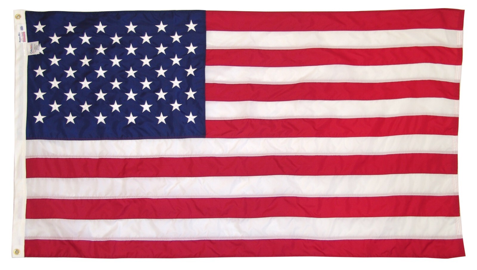 American Flag 3'x5' Nylon - Certified Made in USA - Sewn Stripes & Embroidered American Flag 3'x5' Nylon - Certified Made in USA - Sewn Stripes & Embroidered
