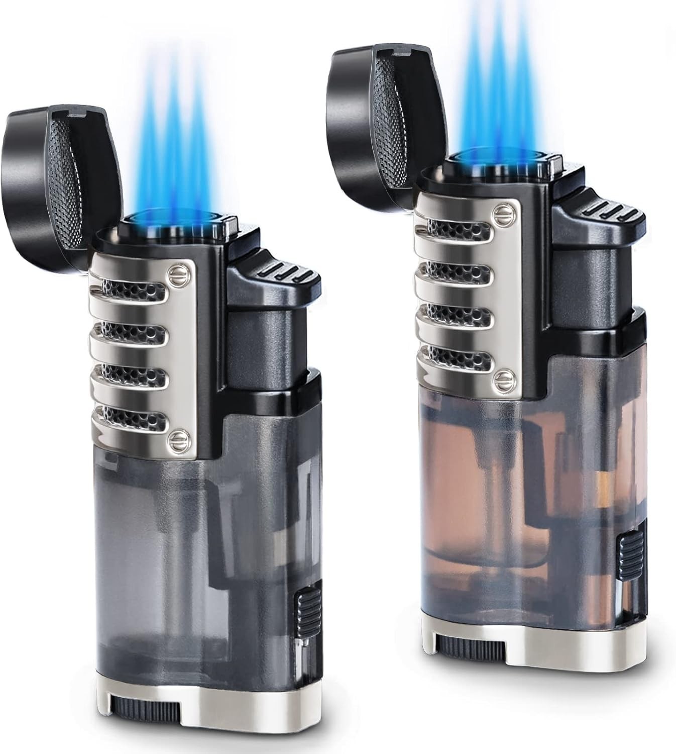 Torch Lighter 2 Pack Triple Jet Flame Butane Torch Lighters Refillable Butane Ga Torch Lighter 2 Pack Triple Jet Flame Butane Torch Lighters Refillable Butane Ga