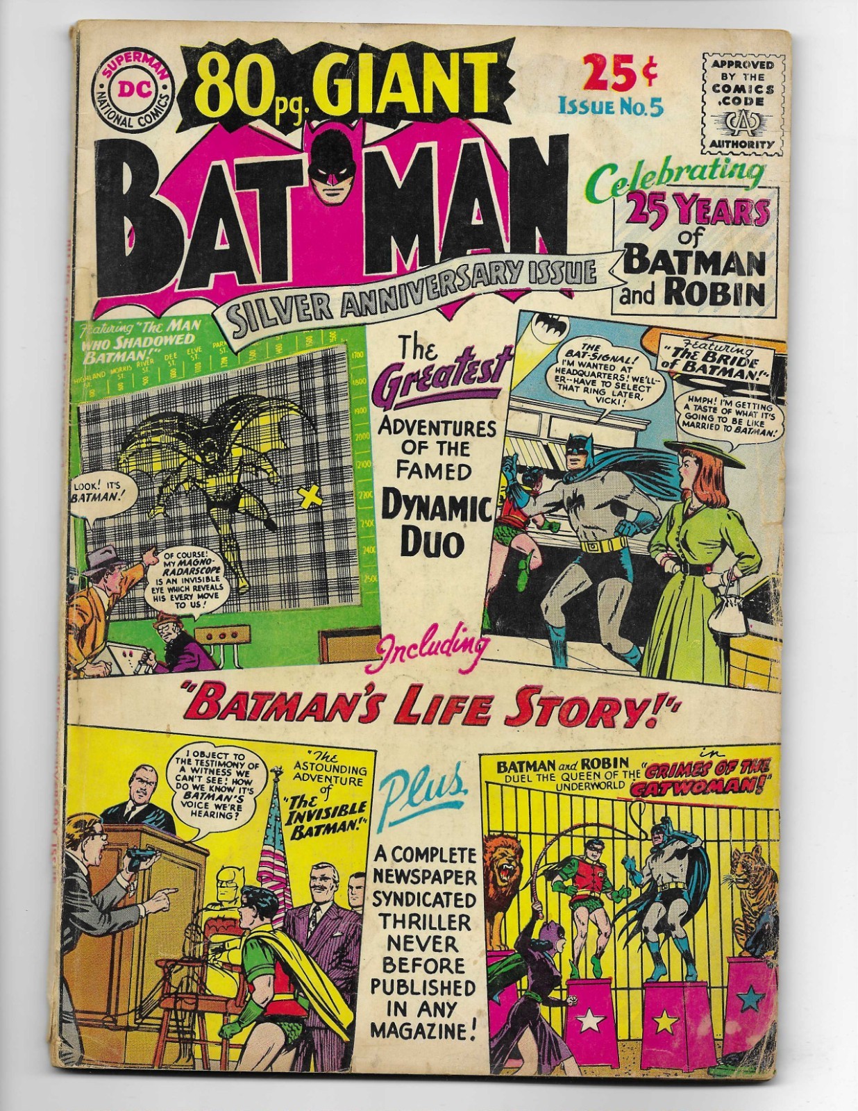 Eighty Page Giant 5 1964 DC Comics VG- 3.5 80 Pg Giant Catwoman Joker Batman