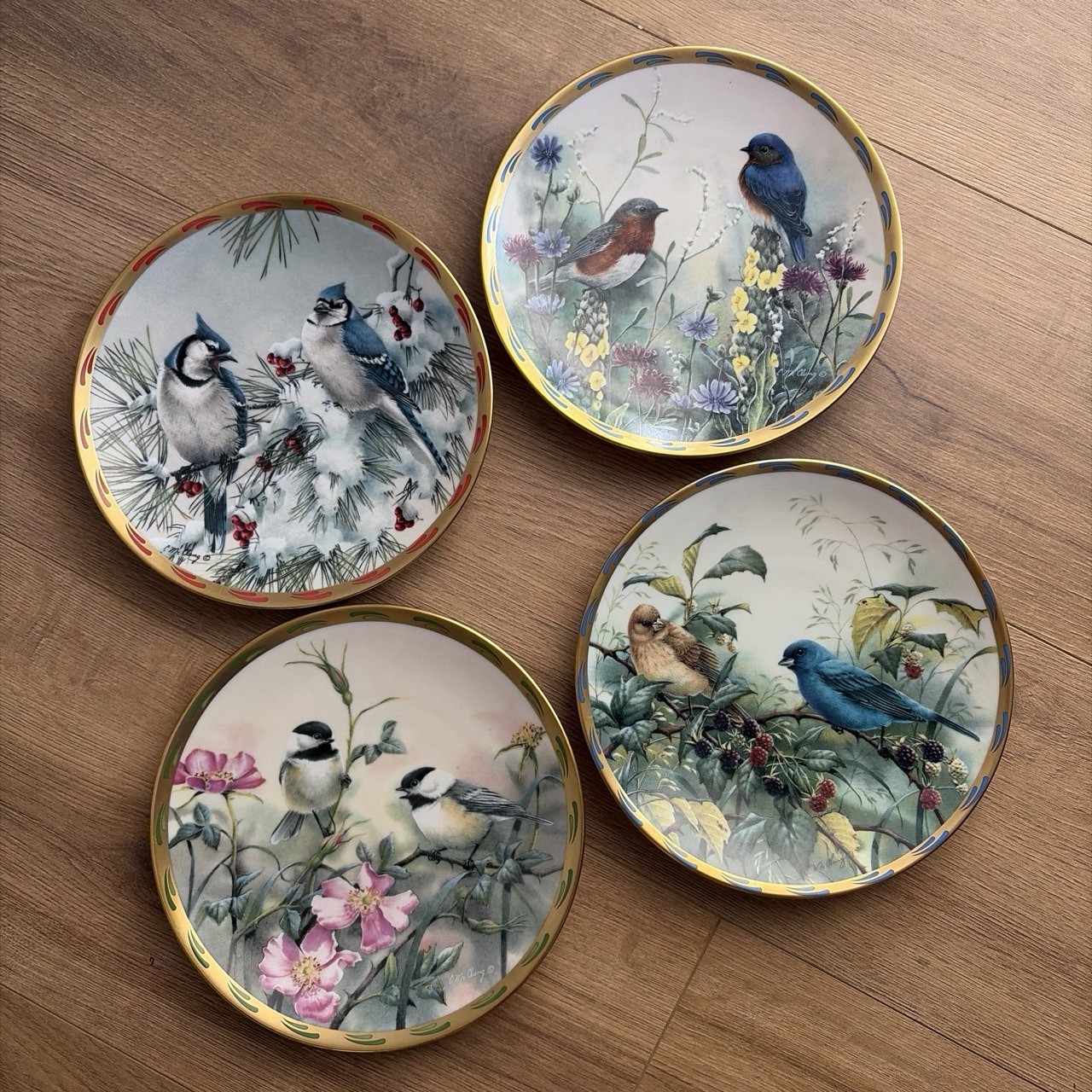 Lot of 4 Lenox Nature’s Collage Bird Plate Collection Made in USA Lot of 4 Lenox Nature’s Collage Bird Plate Collection Made in USA